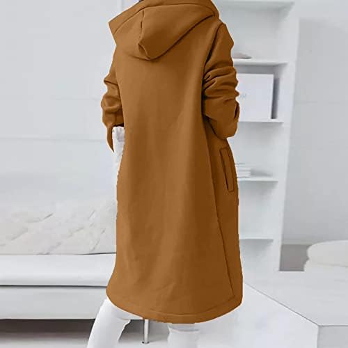 Qenging osnovne kapuljače za žene 2023 Preveliki kapuljača s kapuljačima od solidne boje kapuljača trendi ženska majica proljetna vrhova