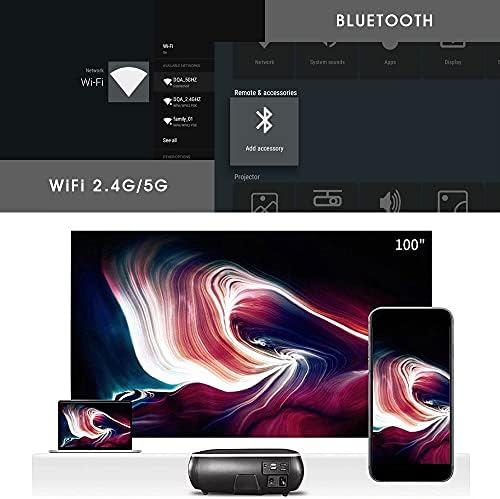 ZLXDP M8S puni 1080p projektor 4K 7000 Wifi Bluetooth kompatibilni AV USB s poklonom