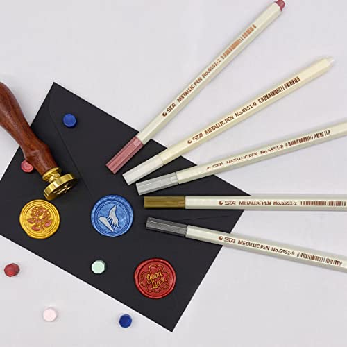 5 boja metalni markirani olovka za olovku za ukrašavanje pečata voska božićni poklon olovka za brtvljenje