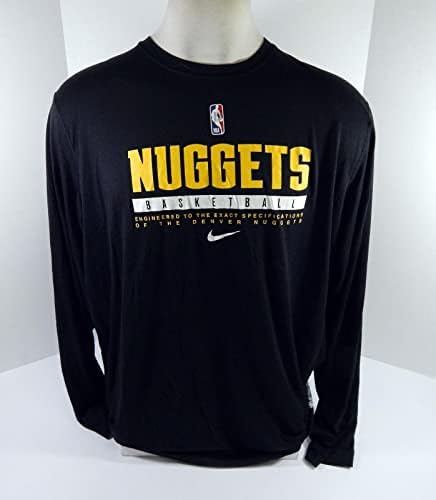 2020-21 Denver Nuggets Igra Korištena Black Longsleeve košulja za trening 3xl DP45903 - NBA igra korištena
