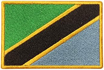 Tanzanija Nacionalna zastava izvezeno željezo na šivanju na patch značku za odjeću itd. 9 x 6 cm