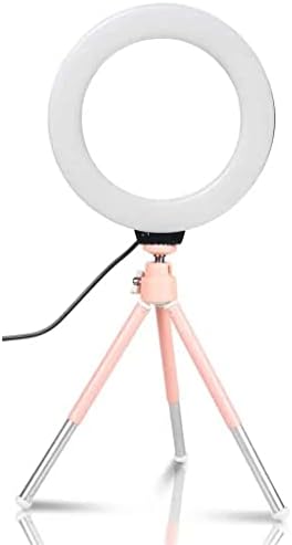 ZCMEB Photo Mini LED Selfie 6inch Ring Light Desktop Video svjetiljka s stativnim stalkom USB plug za uživo vlog Studio