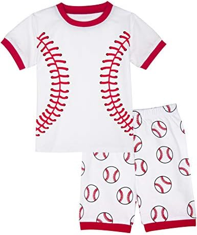 Pidžama Setovi za malu djecu i malu djecu s dizajnom od pamuka, 2-dijelna pidžama s kratkim rukavima