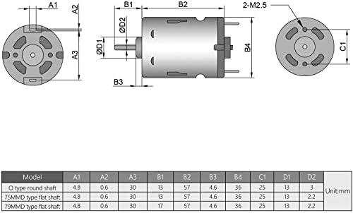 FIELECT 16.8V DC motor 22500rpm Okrugli osovina Visoki okretni moment Električni motor za DIY električne/elektroničke projekte, bušilice,