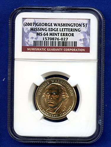 2007. George Washington Pres $ pogreška kovanica NGC