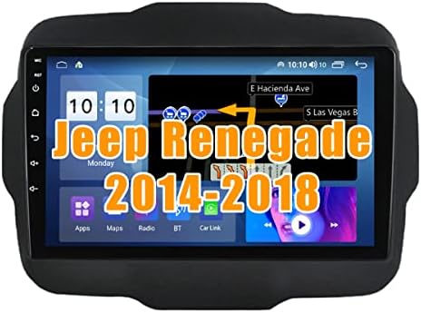 Auto radio FBKPHSS Android 11.0 2 Din za Jeep-Renegade 2014-2018, Satelitski navigacijski GPS odašiljač, 10,2-inčni zaslon osjetljiv