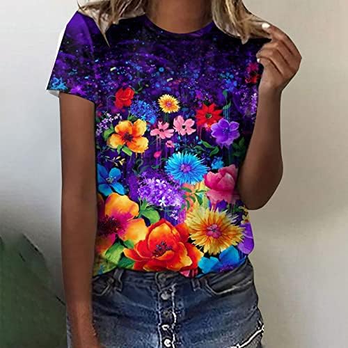 Gornja majica za djevojčice Ljetna jesen meka udobna odjeća Trendi kratki rukav grafički vrh EI EI EI