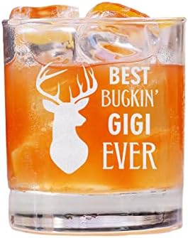 Qptadesigngift Best Buckin Gigi ikad staklo viski - Dan očeva - novi tata poklon - Staklo viskija - Smiješan rođendanski poklon - Očevi