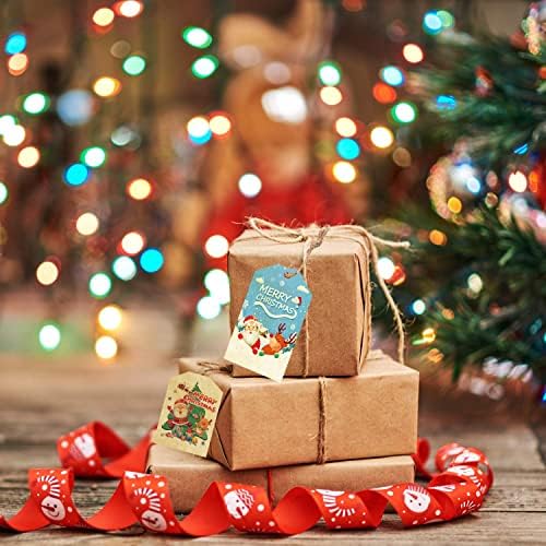 60 božićnih blagdanskih darovnih oznaka božićni poklon omot viseće oznake za darove uređenje doma božićnog drvca za zimske praznike