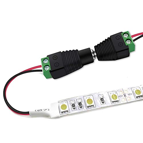DC priključak 5,5 mm x 2,1 mm utičnica za priključak mužjaka i ženski LED adapter za CCTV Power Pretvori LED traka Svjetlove veze 5pcs