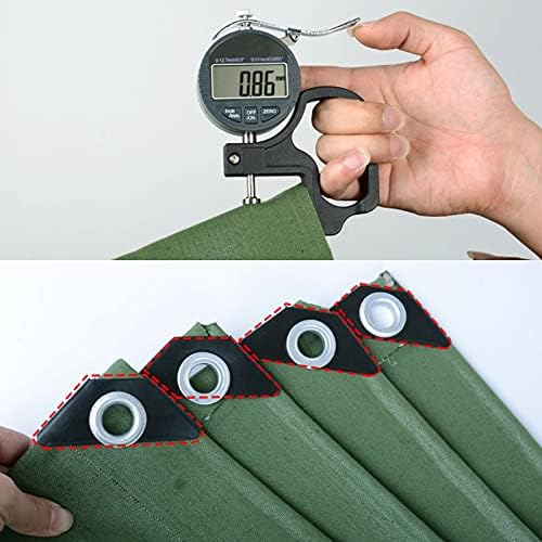 Šator platno za sjenu tkanine od tkanine za tkaninu vodootporna teška dužnost zgusnih tkanina od kišne krpe s gromtima 5x10m