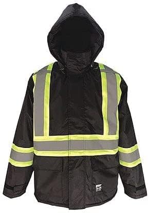 ExGreem Visoka vidljivost sigurnosna jakna od bombardera za kišu, zip Out Out Fleece obloga, vodootporan, radna kišna zupčanika sigurnosni