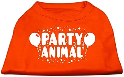 Mirage Pet Products Party Animal Screen Print majica Orange Med