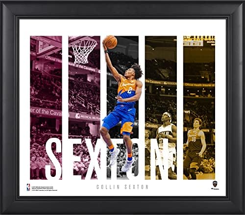 Collin Sexton uokviren Cleveland Cavaliers 15 x 17 kolage igrača - NBA plaketi i kolaži