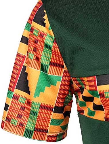 Lucmatton muški afrički uzorak tiskana majica i kratke hlače postavljaju sportsku mrežicu tracksuit Dashiki odjeće