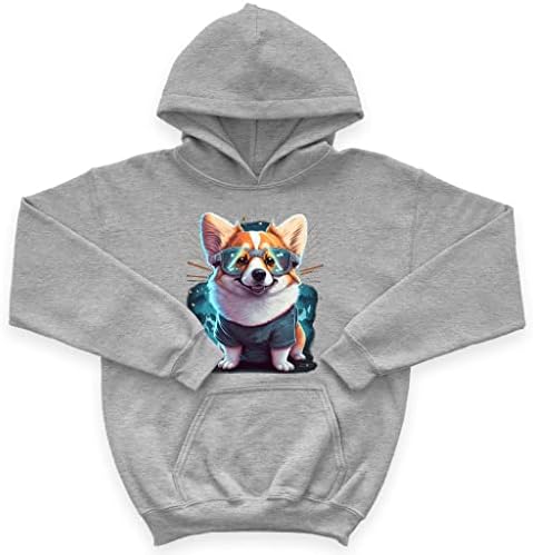 Slatka pseća dječja spužva s spužvom hoodie - grafička dječja kapuljača - Art Hoodie za djecu