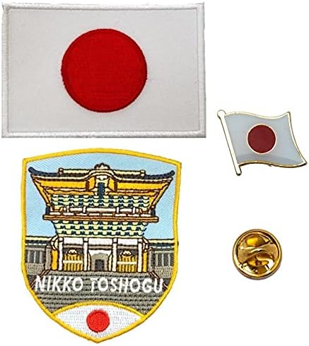 A -ONE - Nikko Toshogu vezeni flaster+Japanska zastava za zastavu, tradicionalno svetište, japanski hramski amblem, lako zalijepiti