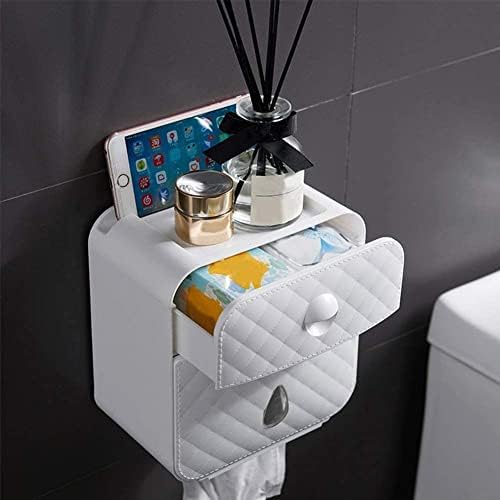 Držač toaletnog papira, vodootporni dvostruki držač za toaletni papir, kutija za kutiju za kupatilo, zidna kutija za skladištenje papira