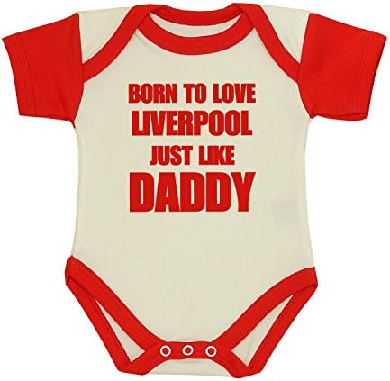 Babyprem baby bodysuit rođen da voli Liverpool poput tate odjeće