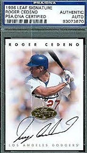 Roger Cedeno potpisao 1996. PSA/DNK autentična karata za bejzbol