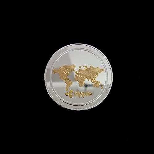 1pcs Commumorativni novčić na zlatnim slojevima srebrni kovanik Ripple Ripple Virtualna kripto valuta 2021 Kolekcija s ograničenim