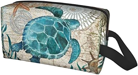 CDIyn morske kornjače Kozmetičke torbe za žene, veliki kapacitet za putničku torbicu prijenosna putovanja vodootporna toathova pribor