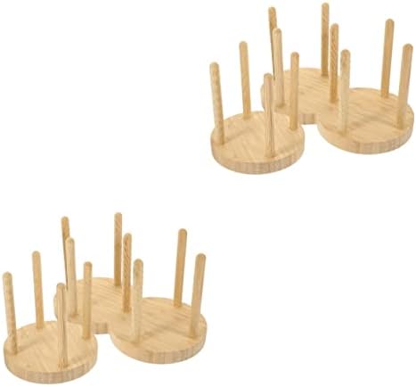 4 kom stalak za odlaganje papirnatih čaša bambusov izvlakač čaša drveni