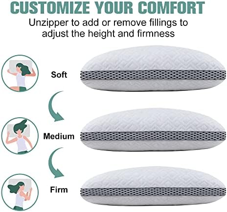 Sonoro Kate Podesiva se 3 u 1 sloj jastuka, jastuk kreveta za memorijsku pjenu, potpora za vrat za spavanje bočnog i stražnjeg želuca,