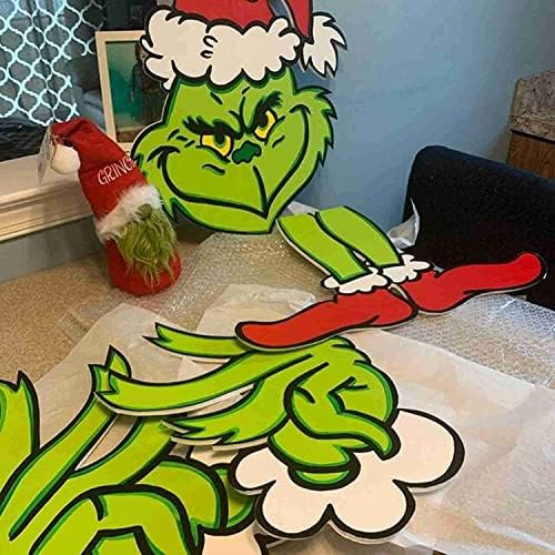 Grinch dekor za božićno drvce, Grinch božićni ukrasi za malo stablo, Grinch božićno drvce Topper, božićna kućna zabava dekor za zabave