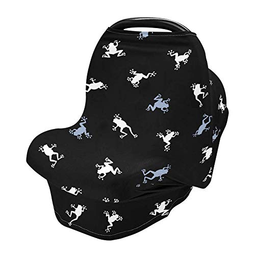 Yyzzh slatka žaba uzorak crno -bijeli dizajn rastezljiva dječja auto sjedalica poklopac za dojenčad za njegu dojenja pokrov pokrov
