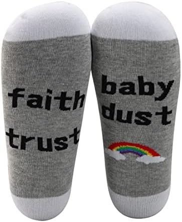 Zjxhpo Lucky čarape ivf mama čarape vjera povjerenje dječje prašine čarape neplodnost poklon ivf prijenos dar poklon motivacijske čarape