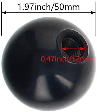 Bettomshin termoset kuglani gumb m8 ženski navoj Bakelite ručka 32 mm/1,26 promjera sferne ručke sferne ručice glatka naplatka crna