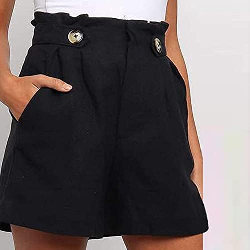 BMISEGM ženske teretane kratke hlače modni ljetni gumb kratke hlače ženske ležerne s džepnim hlačama hlača