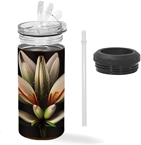 Lily Flower Art izolirano Slim Can Cooler - Umjetni dizajn može hladiti - Umjetnički izolirani vitki limenki hladniji