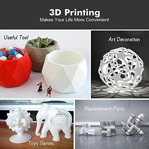 Jayo 3D filament pisača, PLA 1,75 mm Dimenzionalna točnost +/- 0,02 mm, 3D materijal za ispis prikladan za FDM 3D pisače, PLA Black