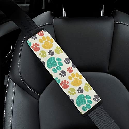 Šareni doodle šapa za ispis automobila sa sigurnosnim remenom Slatki jastučići za sigurnosne pojaseve udobne kaiševe sjedala rame